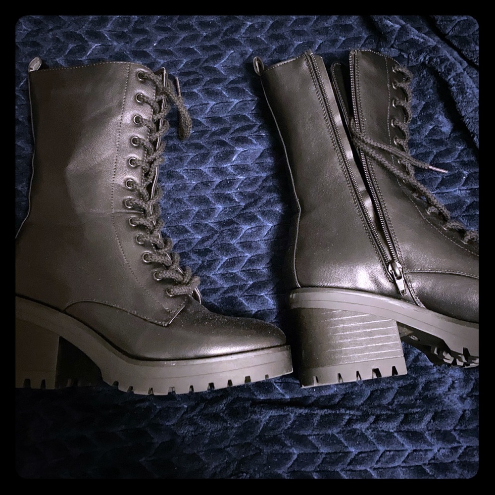 Black High Combat Boots